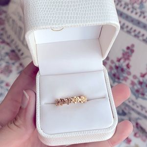 AUTHENTIC Pandora 14k Gold Flower Ring